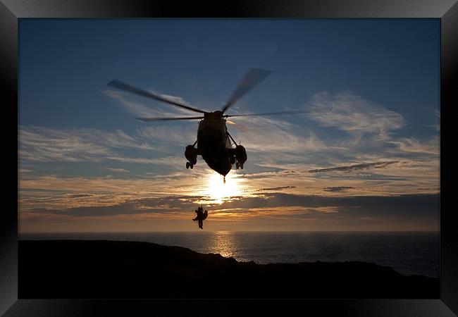 Seaking Helicopter Framed Print by Gail Johnson