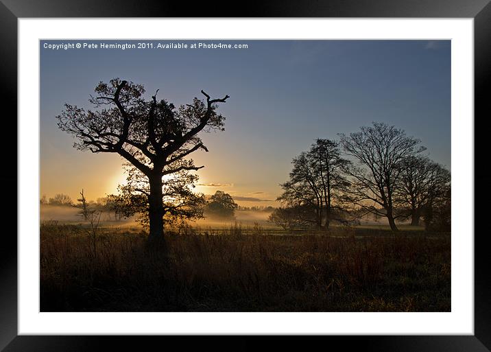 Sunrise in the Culm Valley Framed Mounted Print by Pete Hemington