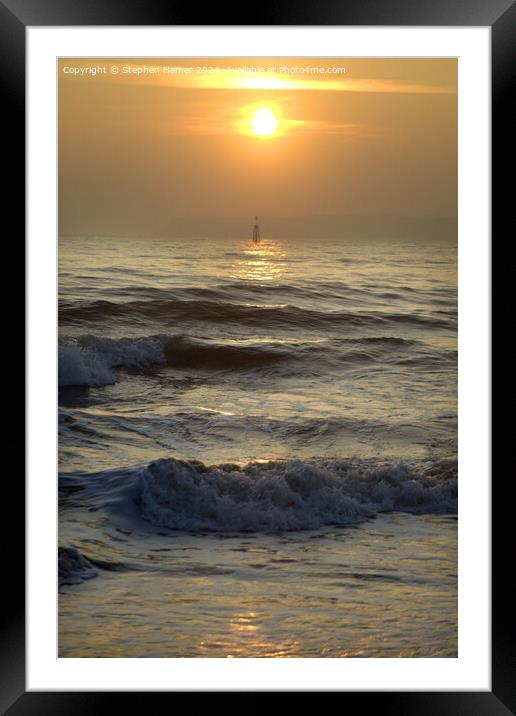 Sea and Morning Sun Framed Mounted Print by Stephen Hamer