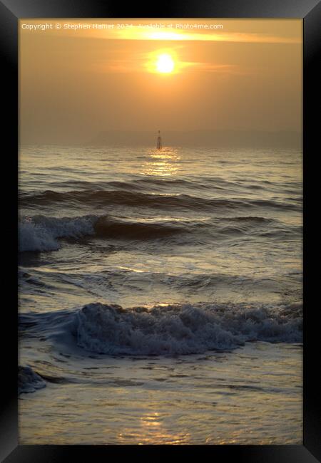 Sea and Morning Sun Framed Print by Stephen Hamer