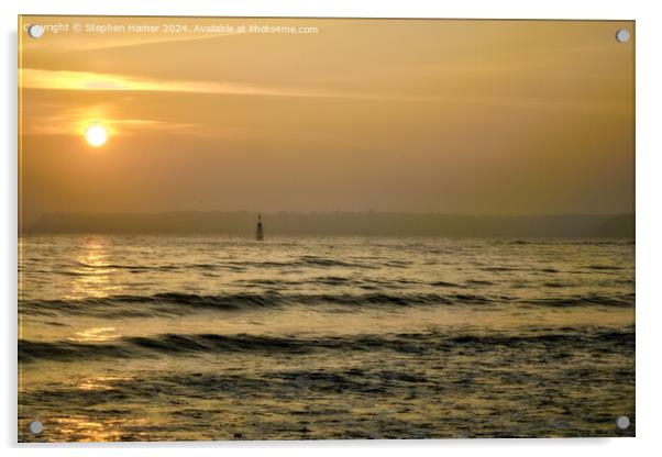 Sunrise Seascape Acrylic by Stephen Hamer