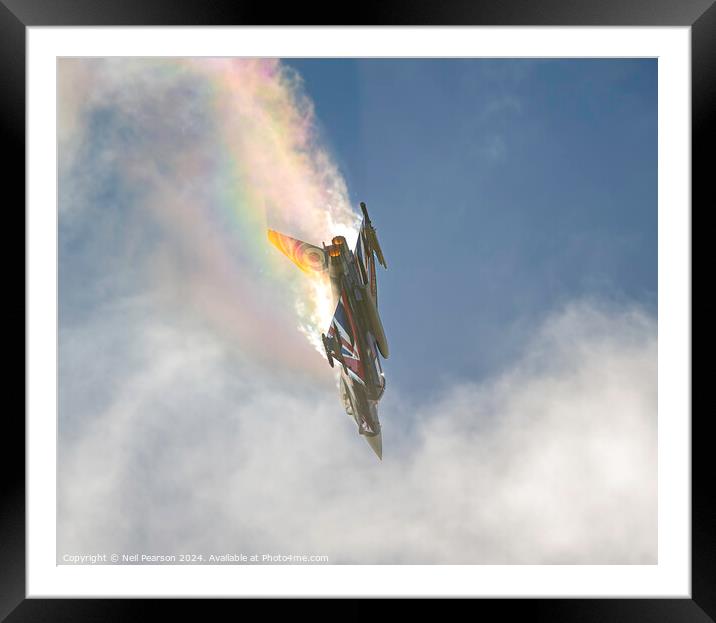 RAF Typhoon Display Pilot 2024 Practice RAF Coningsby Framed Mounted Print by Neil Pearson