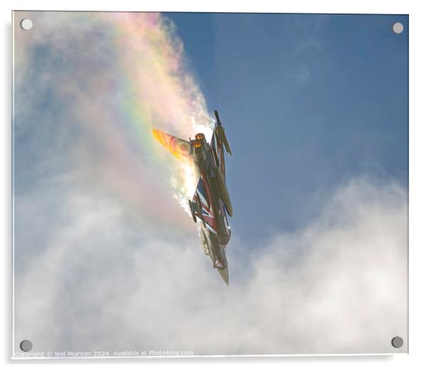 RAF Typhoon Display Pilot 2024 Practice RAF Coningsby Acrylic by Neil Pearson