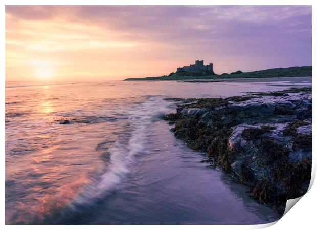 Bamburgh Castle Sunrise  Print by Anthony McGeever