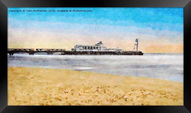 Bournemouth Pier Watercolour Framed Print by Tom McPherson