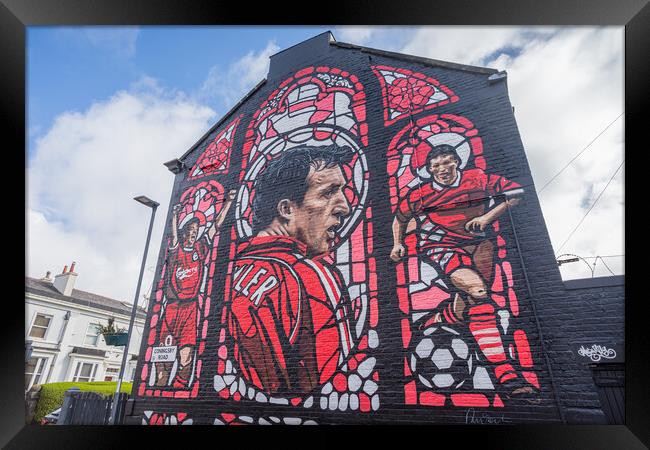 Robbie Fowler mural Framed Print by Jason Wells