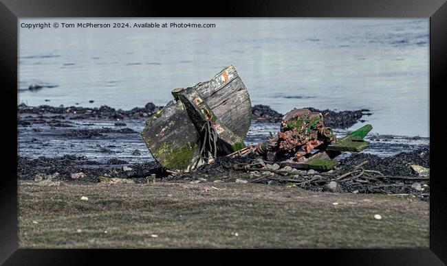 Wreck on the Lossie Framed Print by Tom McPherson