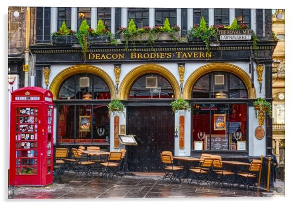 Deacon Brodie's Tavern Edinburgh  Acrylic by Alison Chambers