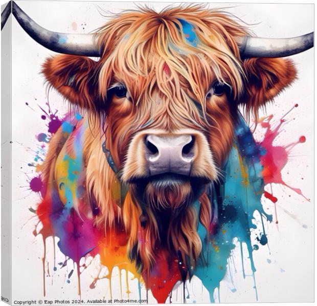 Highland Cow  Canvas Print by Zap Photos