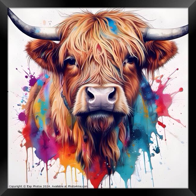 Highland Cow  Framed Print by Zap Photos