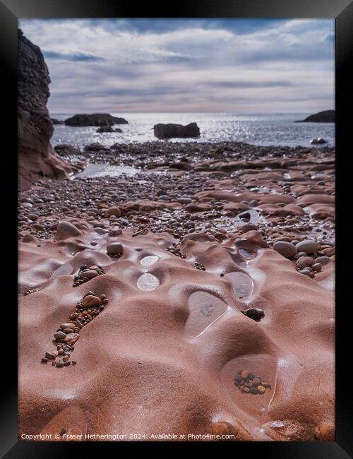 Eroded Beach Framed Print by Fraser Hetherington