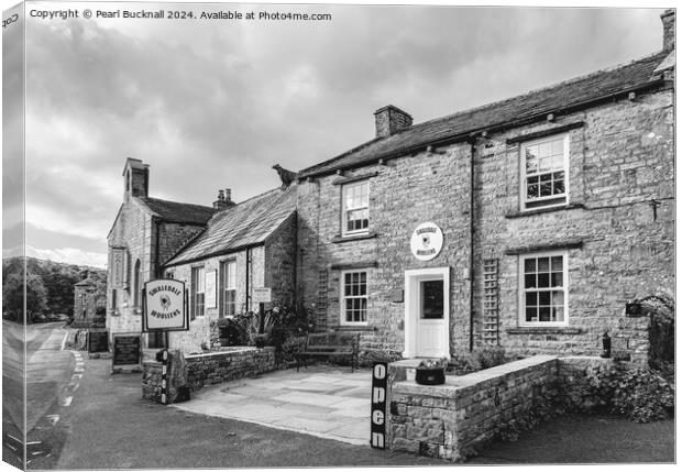 Swaledale Woolens Shop in Muker Yorkshire Dales Canvas Print by Pearl Bucknall