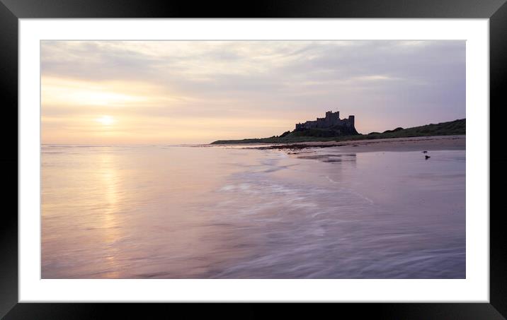 Bamburgh Castle Sunrise  Framed Mounted Print by Anthony McGeever