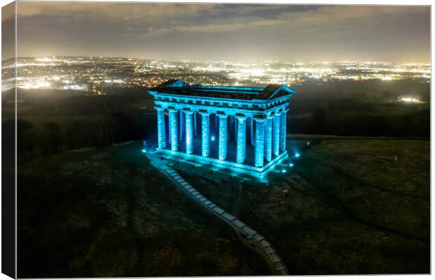 Penshaw Monument at Night Canvas Print by Apollo Aerial Photography