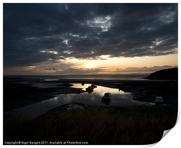 Clevedon Estuary Sunset Print by Nigel Bangert
