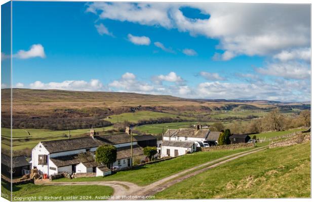 Arla Burn and West Farms, Middleton in Teesdale Canvas Print by Richard Laidler