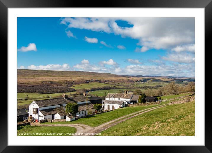 Arla Burn and West Farms, Middleton in Teesdale Framed Mounted Print by Richard Laidler