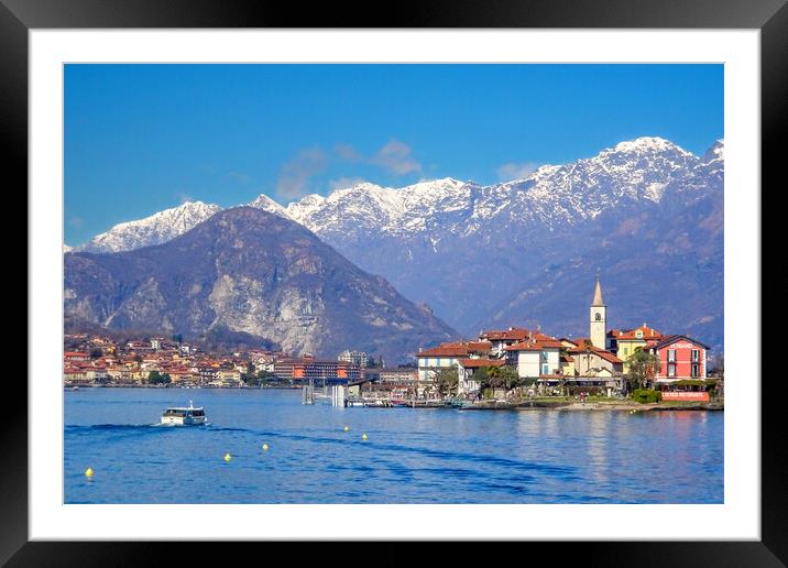 Pescatori Island, Lake Maggiore, Italy Framed Mounted Print by Paul F Prestidge