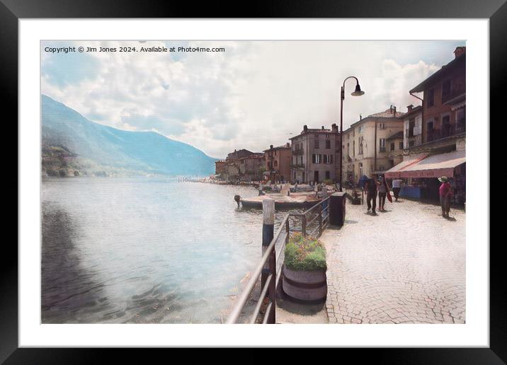 Dreamlike Lake Iseo, Italy Framed Mounted Print by Jim Jones