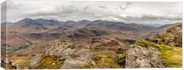 View from the top of Harter Fell  Canvas Print by James Marsden