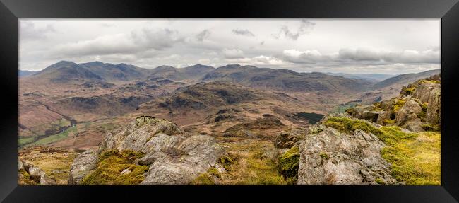View from the top of Harter Fell  Framed Print by James Marsden