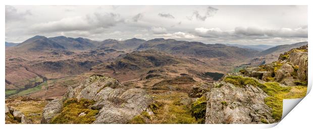 View from the top of Harter Fell  Print by James Marsden