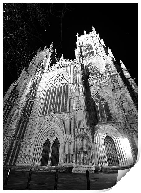 York Cathedral Print by J Biggadike