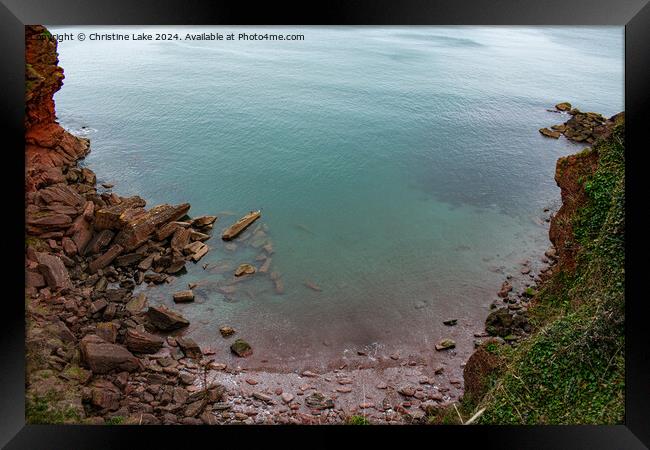 Clifftop View Framed Print by Christine Lake