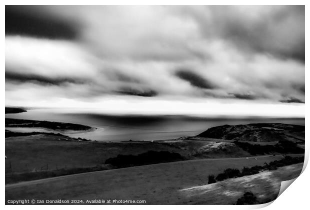 Aberdovey in Monochrome Print by Ian Donaldson