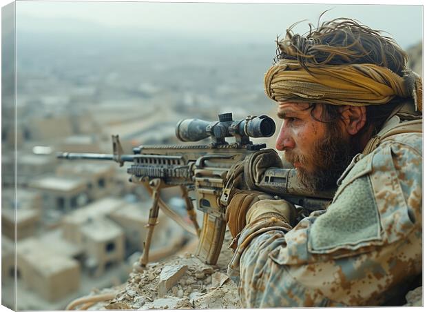 The Sniper Canvas Print by Airborne Images