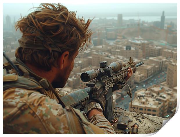 The Sniper Print by Airborne Images