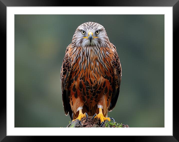 Red Kite Framed Mounted Print by Steve Smith