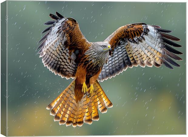 Red Kite Canvas Print by Steve Smith