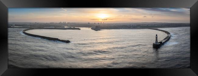 Roker Harbour Framed Print by Apollo Aerial Photography