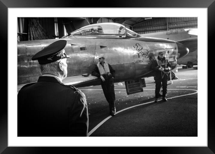 North American F86D Sabre Framed Mounted Print by J Biggadike