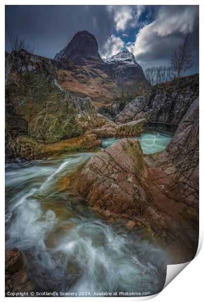 River Coe, Glencoe, Highlands Scotland. Print by Scotland's Scenery