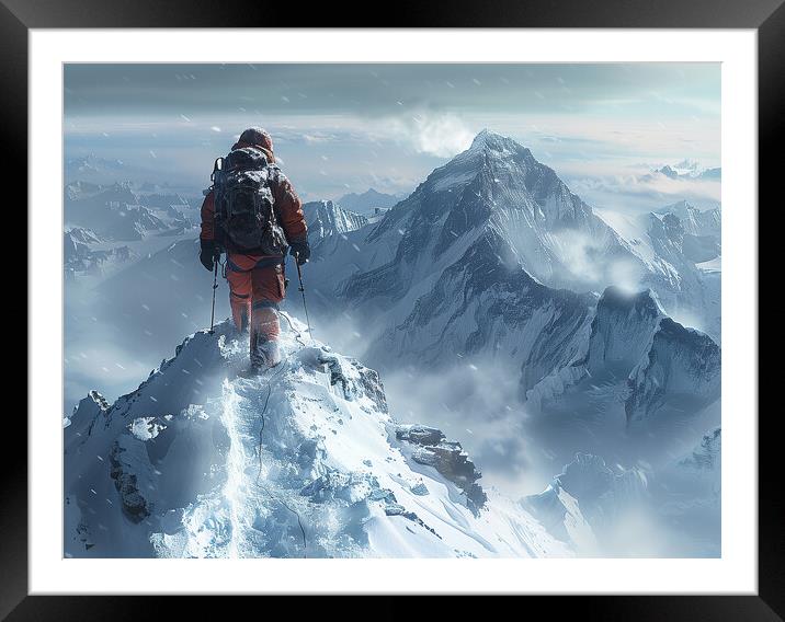 Assault On Everest Framed Mounted Print by Steve Smith