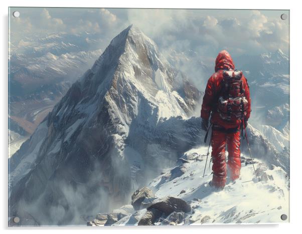 Assault On Everest Acrylic by Steve Smith