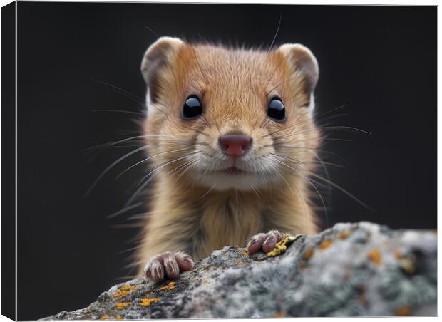 Stoat Canvas Print by Steve Smith