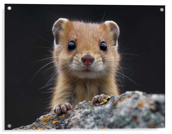 Stoat Acrylic by Steve Smith