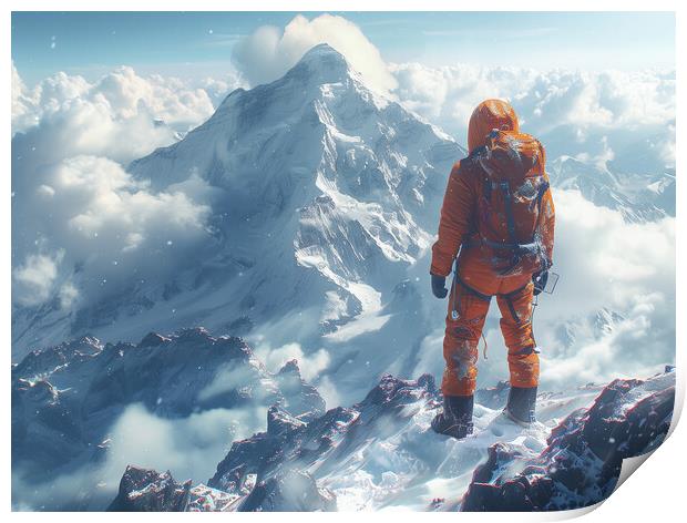 Assault On Everest Print by Steve Smith