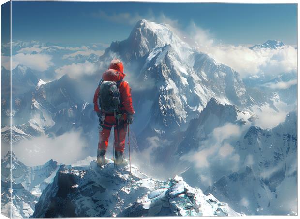 Assault On Everest Canvas Print by Steve Smith