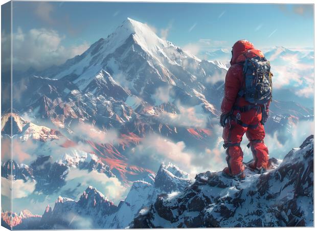 Assault On Everest Canvas Print by Steve Smith