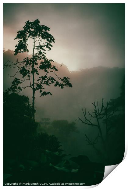 Dusk in Costa Rica Print by mark Smith