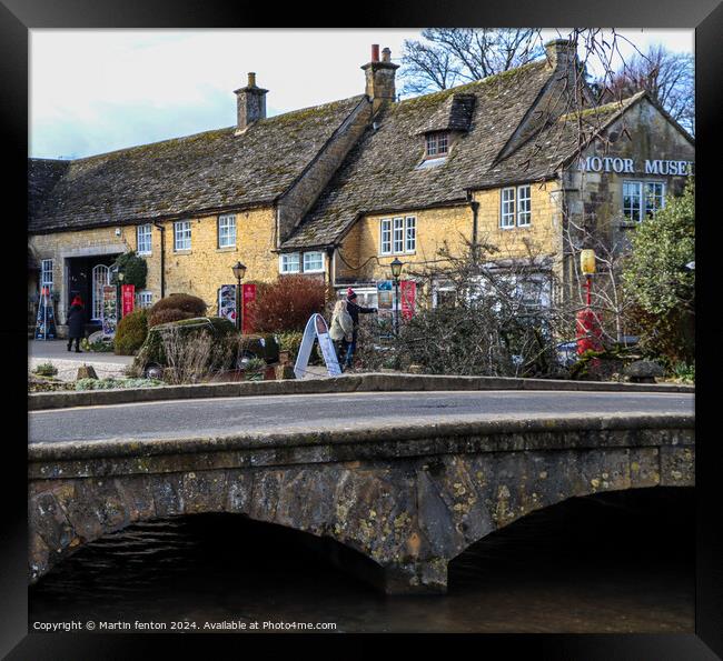 Quaint motor museum Framed Print by Martin fenton