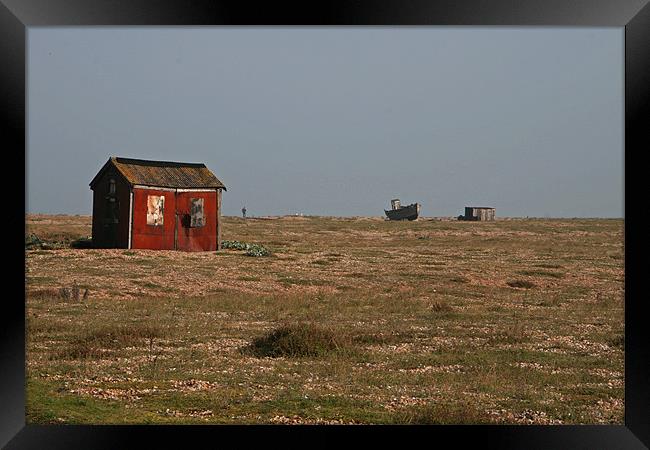 Dungeness lonely landscape Framed Print by mark blower