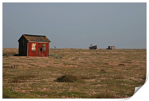Dungeness lonely landscape Print by mark blower