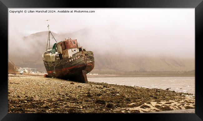 MV Dayspring  at Corpach. Framed Print by Lilian Marshall