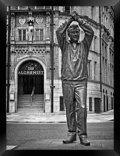 Nottingham Brian Clough Statue Framed Print by Darren Galpin