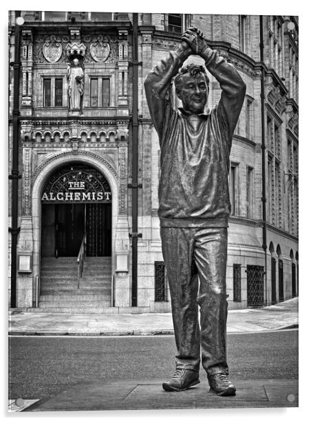 Nottingham Brian Clough Statue Acrylic by Darren Galpin